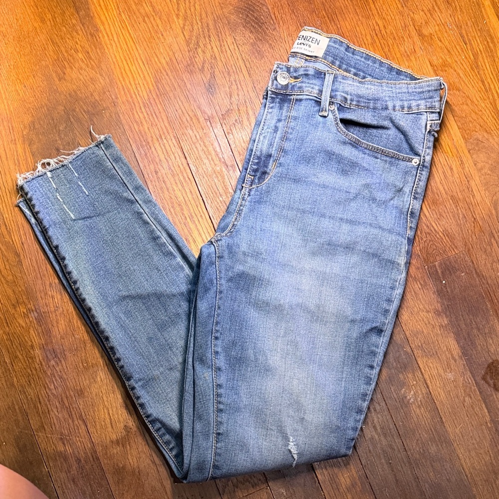 Denizen from Levi's Mid Rise Skinny Jeans in Light Blue
